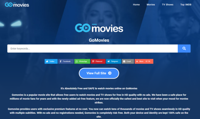 GoMovies 2023 - Download and Watch Latest Movies & Web Series Online