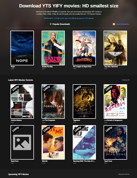 YTS YIFY 2023 List of all YTS Yify Proxy Site Lists **Unlocked**