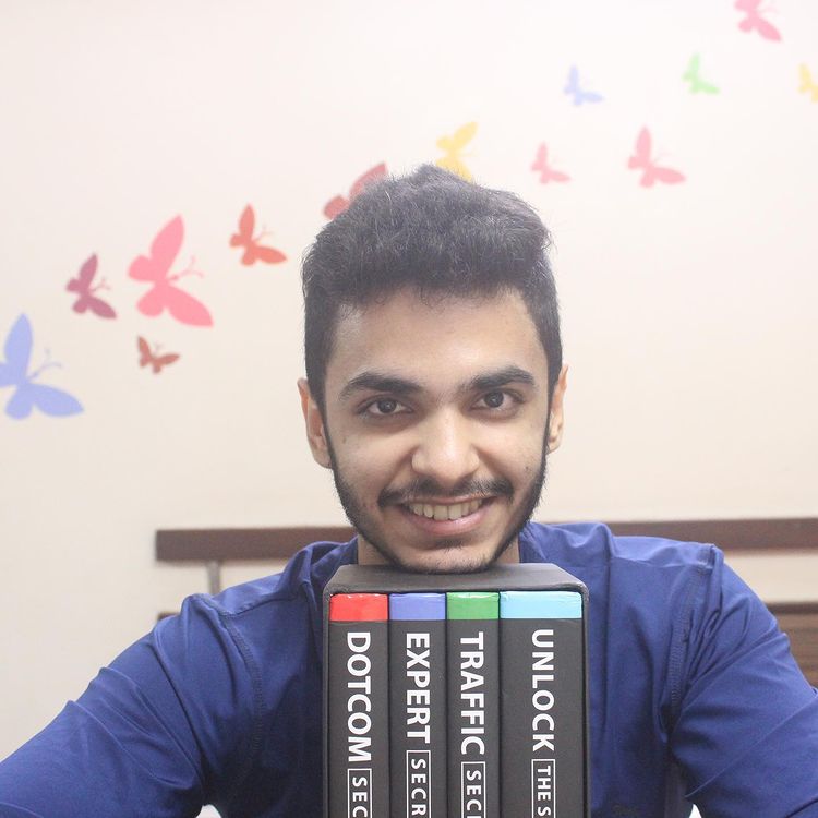 Aashish Karia with his Books