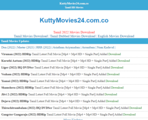 Kutty Movies - HD Bollywood Hollywood 720p 400MB Movies Download