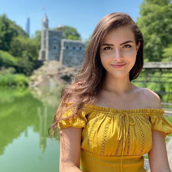 Alexandra Botez in Yellow Dress